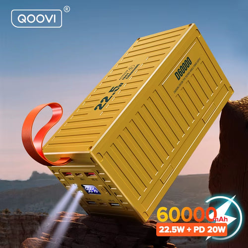 60000Mah Power Bank 22.5W PD QC 3.0 Charger Powerbank Large Battery Capacity Power Station Fast Charging for Iphone Xiaomi